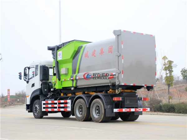 国六东风天龙套臂垃圾车