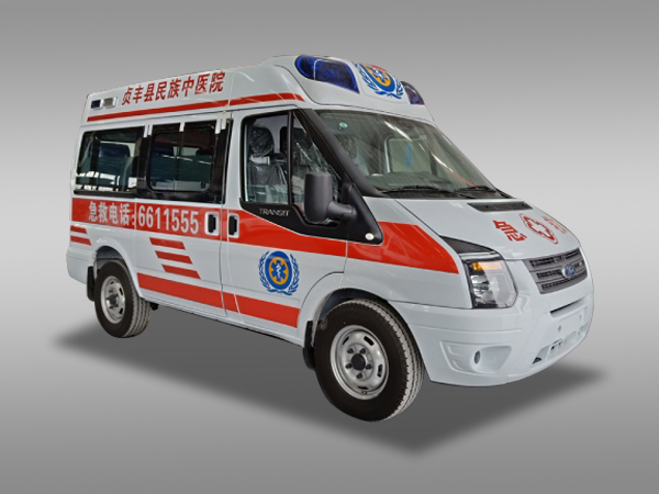 福特V348短轴中顶负压救护车